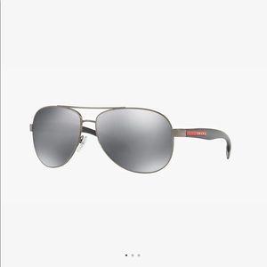 Prada Sunglasses Linea Rossa SPS53P colour 5AV/5L0 Gunmetal/ Black Pilot
